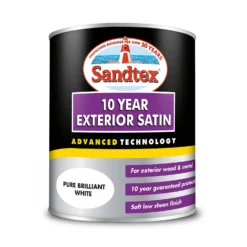 Sandtex® Exterior 10 Year Satin Paint Pure Brilliant White - 750ml 8 Sandtex® Exterior 10 Year Satin Paint Pure Brilliant White - 750ml -Sandtex 12804805 1854870255889556