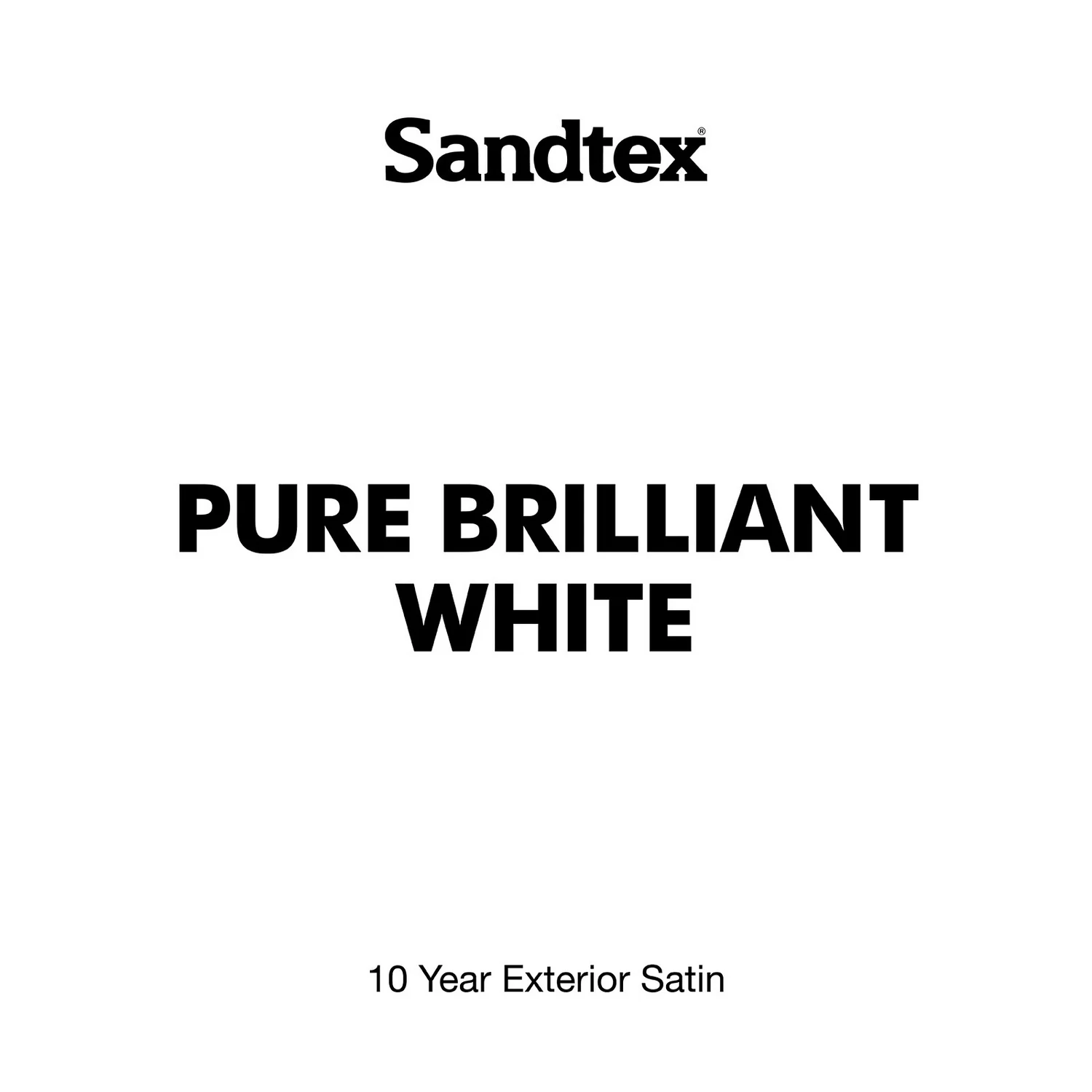 Sandtex® Exterior 10 Year Satin Paint Pure Brilliant White - 750ml Sandtex® Exterior 10 Year Satin Paint Pure Brilliant White - 750ml -Sandtex 12804805 3064870255916097