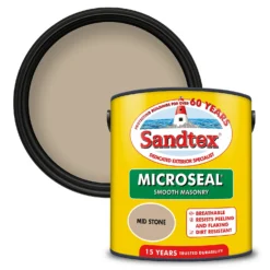 Sandtex® Ultra Smooth Masonry Paint Mid Stone - 2.5L