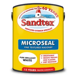 Sandtex® Textured Masonry Paint Pure Brilliant White - 5L -Sandtex 12807345 1174871506146144