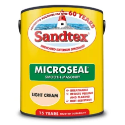 Sandtex® Ultra Smooth Masonry Paint Light Cream - 5L -Sandtex 12807399 9734871315740809