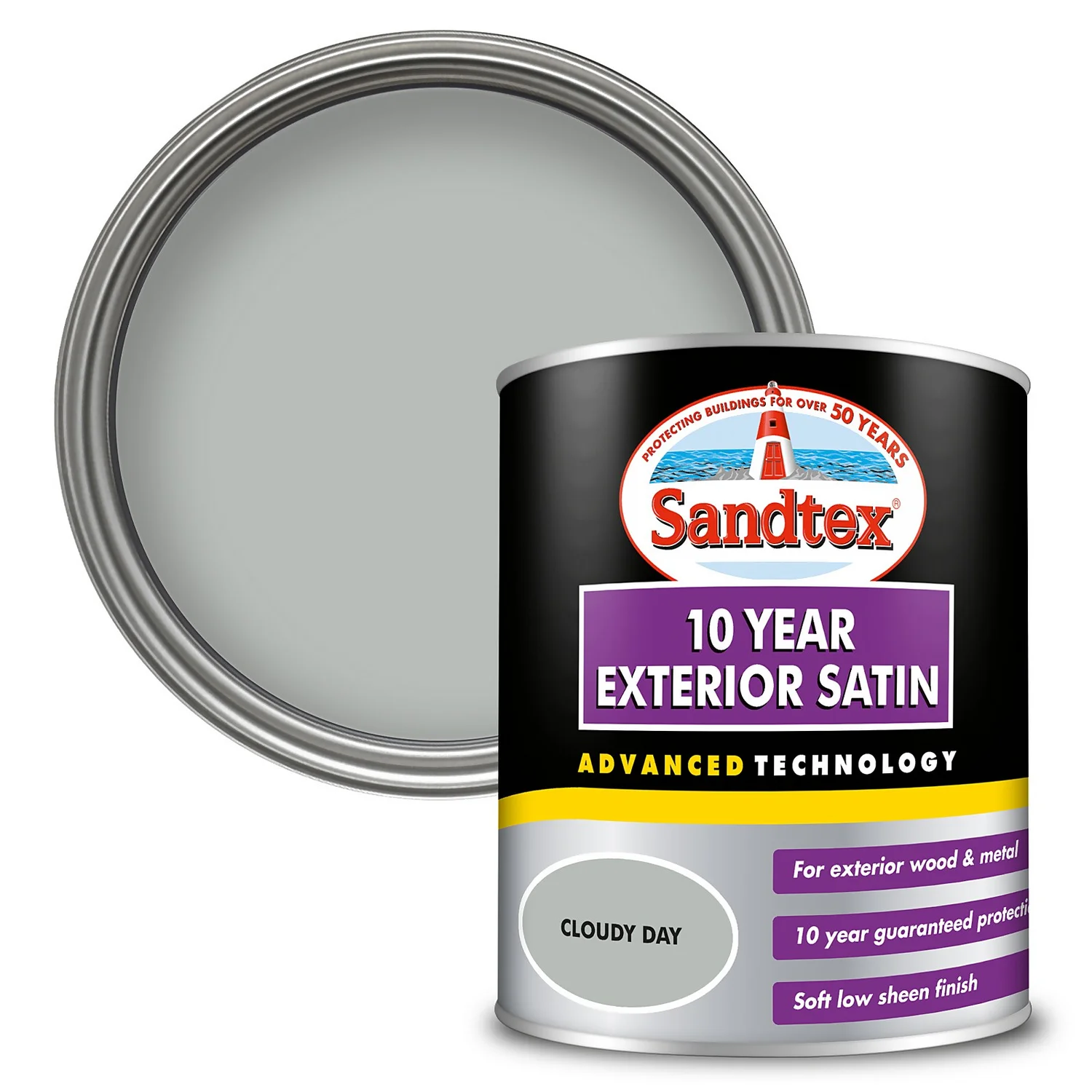 Sandtex® Exterior 10 Year Satin Paint Cloudy Day - 750ml Sandtex® Exterior 10 Year Satin Paint Cloudy Day - 750ml -Sandtex 12809732 7644871506496838