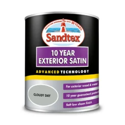 Sandtex® Exterior 10 Year Satin Paint Cloudy Day - 750ml 8 Sandtex® Exterior 10 Year Satin Paint Cloudy Day - 750ml -Sandtex 12809732 7994871506809918