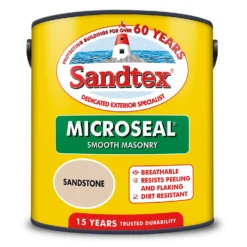 Sandtex® Ultra Smooth Masonry Paint Sandstone - 2.5L -Sandtex 12809734 1794871560224291