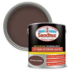 Sandtex® Exterior 10 Year Gloss Paint Chestnut Brown - 2.5L