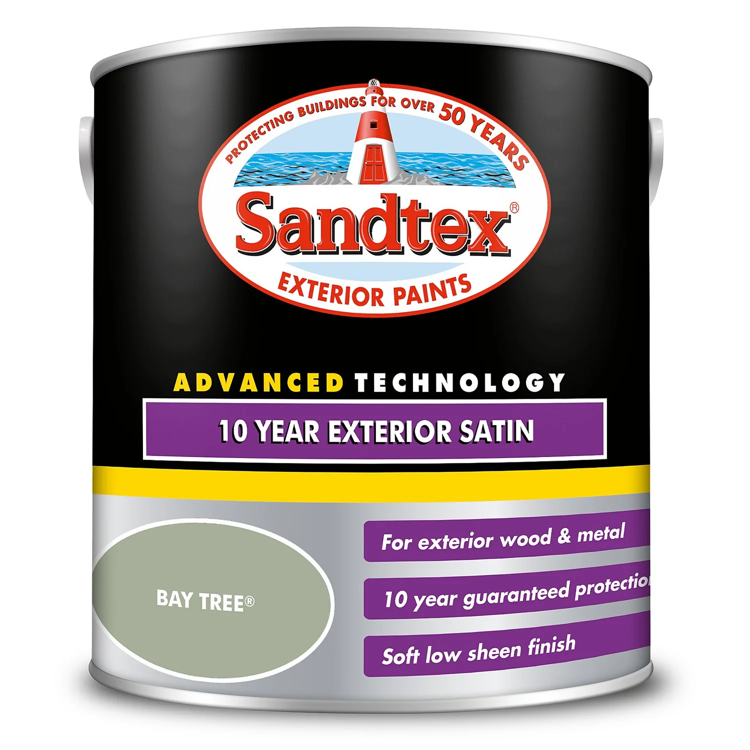 Sandtex® Exterior 10 Year Satin Paint Bay Tree - 2.5L Sandtex® Exterior 10 Year Satin Paint Bay Tree - 2.5L -Sandtex 12809798 1944871561325498