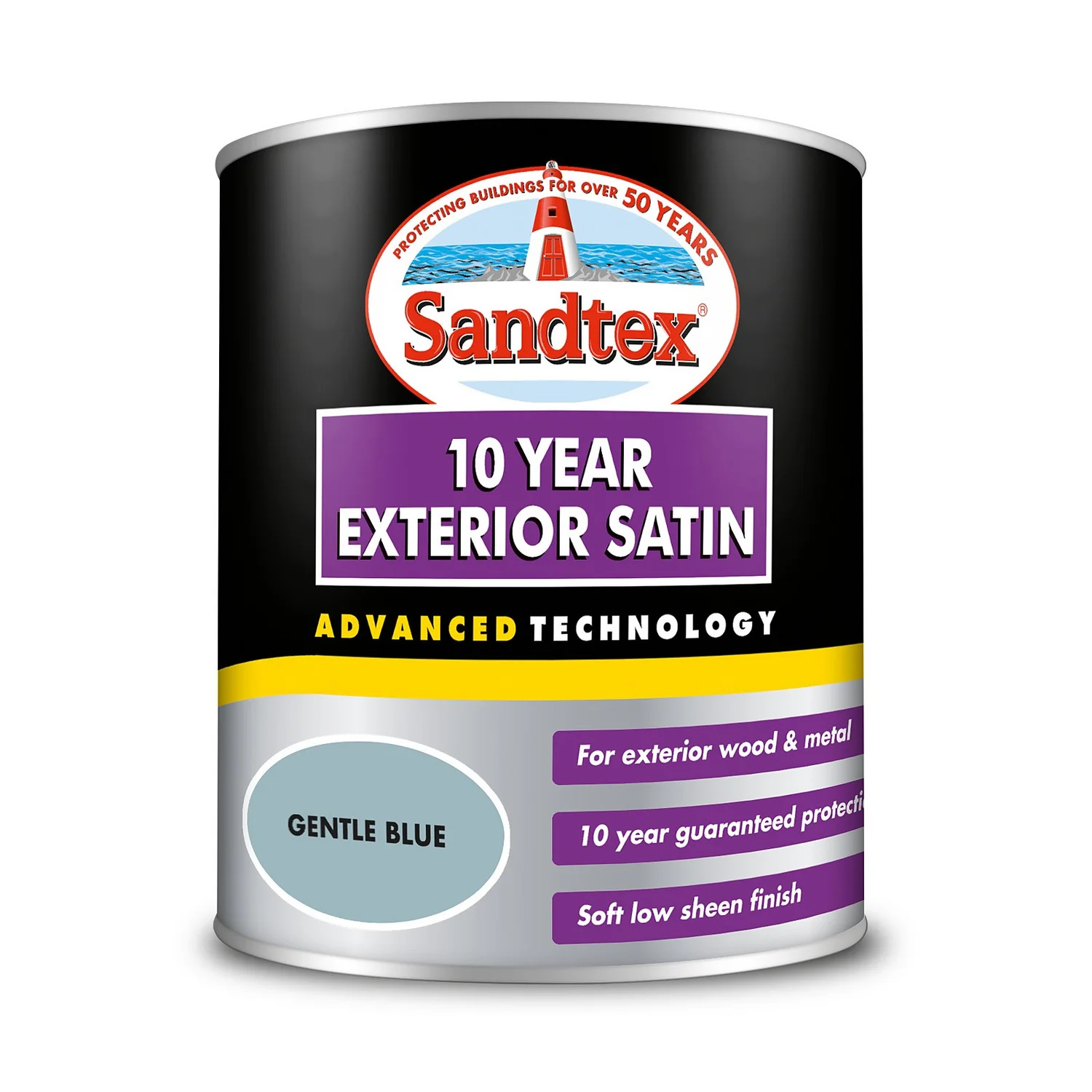 Sandtex® Exterior 10 Year Satin Paint Gentle Blue - 750ml Sandtex® Exterior 10 Year Satin Paint Gentle Blue - 750ml -Sandtex 12811145 9374871314095804