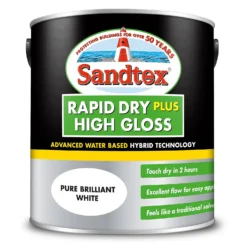Sandtex® Rapid Dry Gloss Paint Pure Brilliant White - 2.5L 8 Sandtex® Rapid Dry Gloss Paint Pure Brilliant White - 2.5L -Sandtex 12813368 2884951367067072