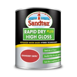 Sandtex® Rapid Dry Gloss Paint Cranberry Swirl - 750ml -Sandtex 12813371 2384951367166861
