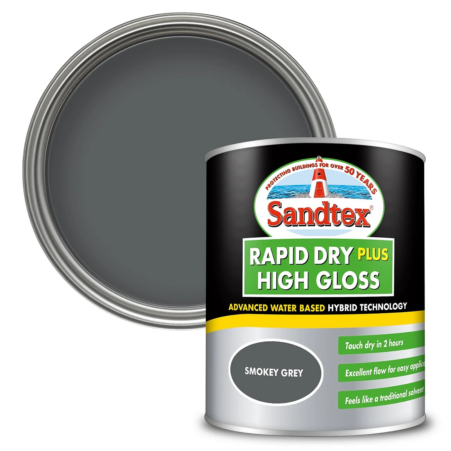 Sandtex® Rapid Dry Gloss Paint Smoky Grey - 750ml Sandtex® Rapid Dry Gloss Paint Smoky Grey - 750ml -Sandtex 12813372 4634951366458369