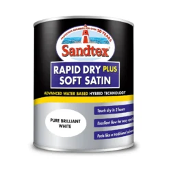 Sandtex® Rapid Dry Satin Paint Pure Brilliant White - 750ml 8 Sandtex® Rapid Dry Satin Paint Pure Brilliant White - 750ml -Sandtex 12813509 7584951367094378