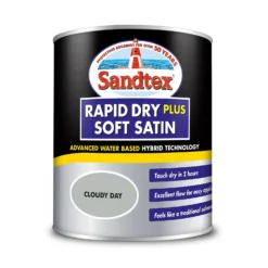 Sandtex® Rapid Dry Satin Paint Cloudy Day - 750ml -Sandtex 12813512 1804951367642871