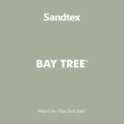 Sandtex® Rapid Dry Satin Paint Bay Tree - 750ml -Sandtex 12813517 2034951367201544