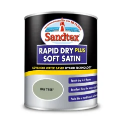 Sandtex® Rapid Dry Satin Paint Bay Tree - 750ml -Sandtex 12813517 3604951367091741