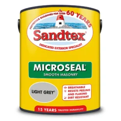 Sandtex® Ultra Smooth Masonry Paint Light Grey - 5L -Sandtex 12813520 1214871567411265