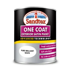 Sandtex® Exterior One Coat Satin Paint Pure Brilliant White - 750ml 8 Sandtex® Exterior One Coat Satin Paint Pure Brilliant White - 750ml -Sandtex 12813670 1954871813341149
