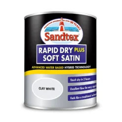 Sandtex® Rapid Dry Satin Paint Clay White - 750ml 8 Sandtex® Rapid Dry Satin Paint Clay White - 750ml -Sandtex 12815747 1554951367708682
