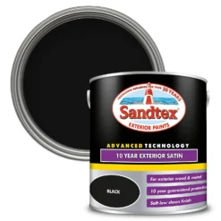 Sandtex® 10 Year Satin Paint Black - 2.5L