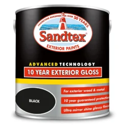 Sandtex® Exterior 10 Year Gloss Paint Charcoal Black - 2.5L 8 Sandtex® Exterior 10 Year Gloss Paint Charcoal Black - 2.5L -Sandtex 12837857 7834872087680370