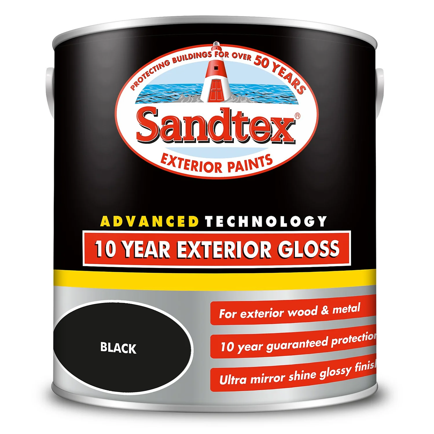Sandtex® Exterior 10 Year Gloss Paint Charcoal Black - 2.5L Sandtex® Exterior 10 Year Gloss Paint Charcoal Black - 2.5L -Sandtex 12837857 7834872087680370