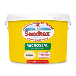 Sandtex® Ultra Smooth Masonry Paint Oatmeal - 10L -Sandtex 12840642 1124872085903323