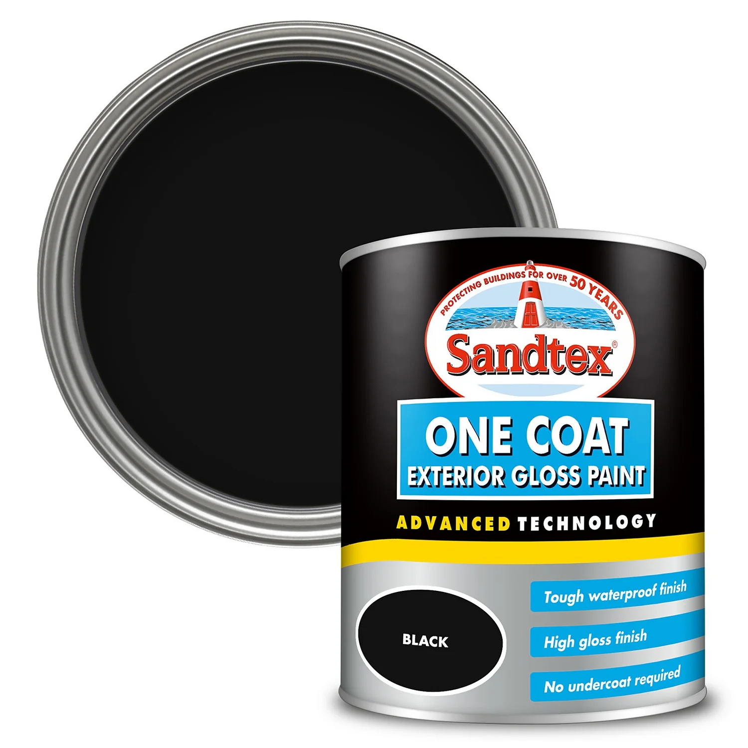 Sandtex® Exterior One Coat Gloss Paint Black - 750ml Sandtex® Exterior One Coat Gloss Paint Black - 750ml -Sandtex 12842087 7094917405126426
