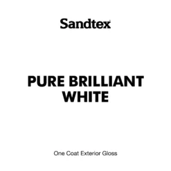 Sandtex® Exterior One Coat Gloss Paint Pure Brilliant White - 750ml -Sandtex 12842217 5304872086961819
