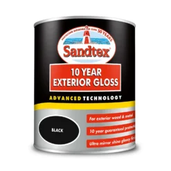 Sandtex® Exterior 10 Year Gloss Paint Charcoal Black - 750ml -Sandtex 12842264 1664872087020160