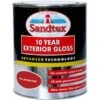 Sandtex 10 Year Exterior Gloss Metal Paint, Wood Paint Red 0.75L -Sandtex Sandtex 10 Year Exterior Gloss Metal Paint Wood Paint Red 0.75L