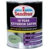 Sandtex 10 Year Exterior Satin Metal Paint, Wood Paint Green 0.75L -Sandtex Sandtex 10 Year Exterior Satin Metal Paint Wood Paint Green 0.75L