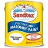 Sandtex Fine Textured Masonry Concrete Paint Pure Brilliant White 2.5L -Sandtex Sandtex Fine Textured Masonry Concrete Paint Pure Brilliant White 2.5L
