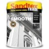 Sandtex Magnolia, 5L Highcover Smooth Masonary Paint Black -Sandtex Sandtex Magnolia 5L Highcover Smooth Masonary Paint Black