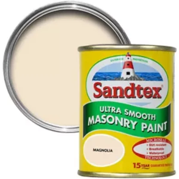 Sandtex Magnolia Masonry Concrete Paint White 1.5L Sandtex Magnolia Masonry Concrete Paint White 1.5L -Sandtex Sandtex Magnolia Masonry Concrete Paint White 1.5L
