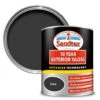 Sandtex 10 Year Black High Gloss Exterior Metal & Wood Paint, 750ml -Sandtex sandtex 10 year black high gloss exterior metal wood paint 750ml5010131460470 02c bq
