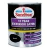 Sandtex Black Satinwood Exterior Metal & Wood Paint, 750ml -Sandtex sandtex black satinwood exterior metal wood paint 750ml5010131544743 08c bq
