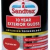 Sandtex Pillar Box Red Gloss Exterior Metal & Wood Paint, 750ml -Sandtex sandtex pillar box red gloss exterior metal wood paint 750ml5010131460432 08c bq